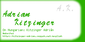 adrian kitzinger business card